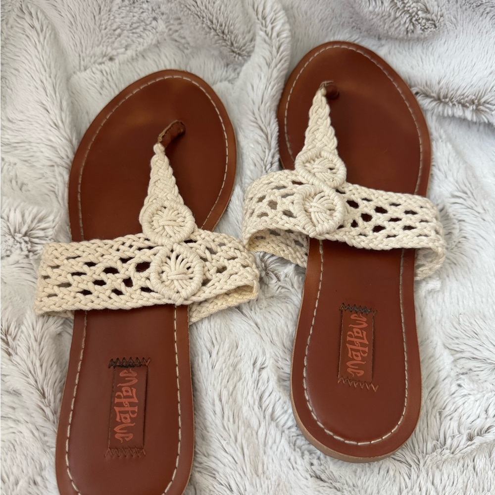 Madeline Bohemian Crochet flip flops